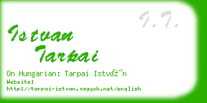 istvan tarpai business card